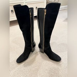 Sigerson Morrison boots.  Calf leather and suede. Size 9.5. Black 2.5 “ heel